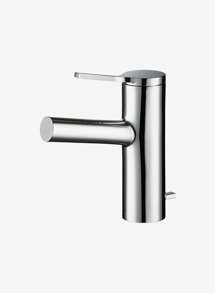 Curve Silver Mono Basin Tap with Waste