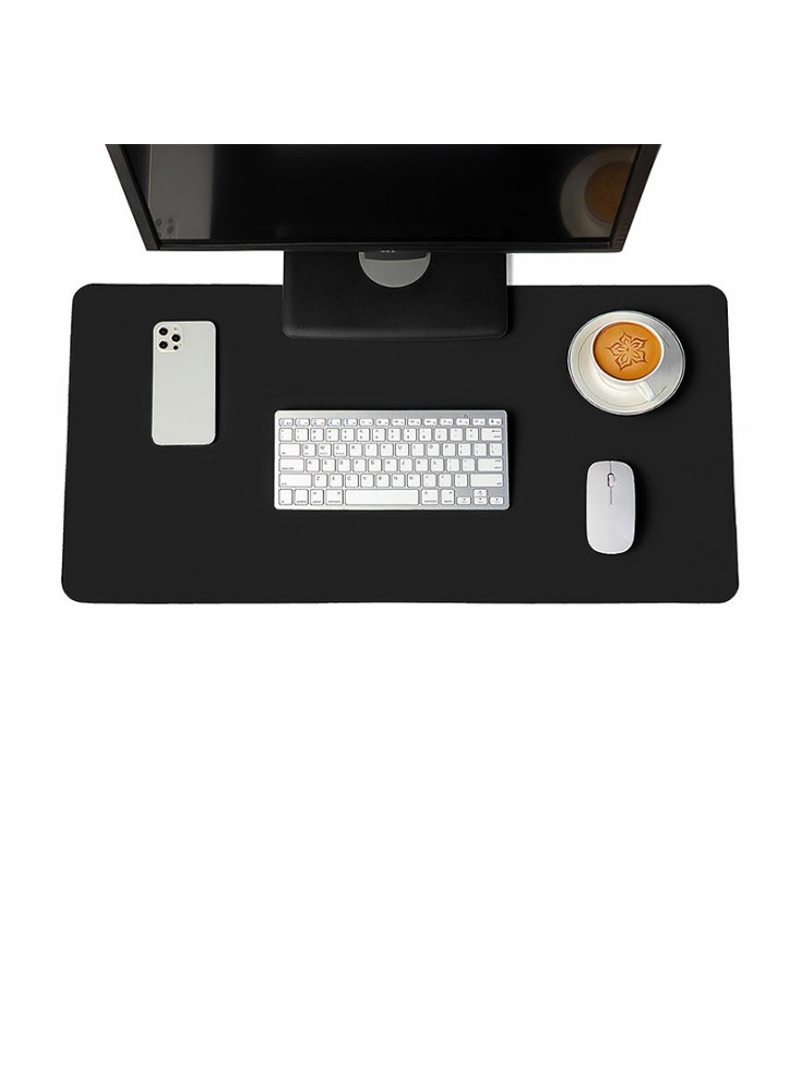 Black Double Sided PU Leather Desk Mat