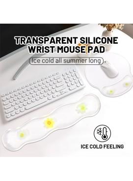 Transparent Silicone Wrist Rest Mouse Pad Set