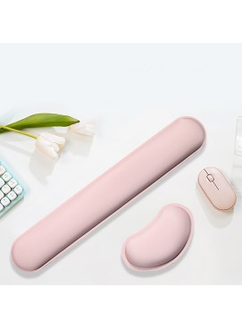 Solid Color Wrist Rest Mouse Pad Set