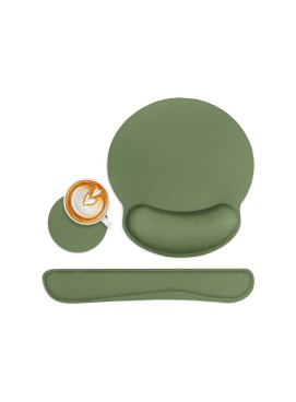 Green Wrist Rest Mouse Pad Set
