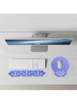 Blue Wrist Rest Mouse Pad Set
