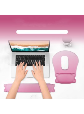 High-Density Memory Foam Keyboard and Mouse Pad Set