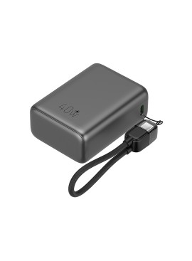 Mini Portable Power Bank with Built-in Charging Cable