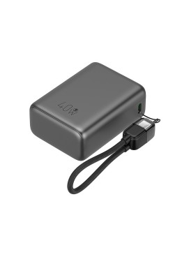 Mini Portable Power Bank with Built-in Charging Cable